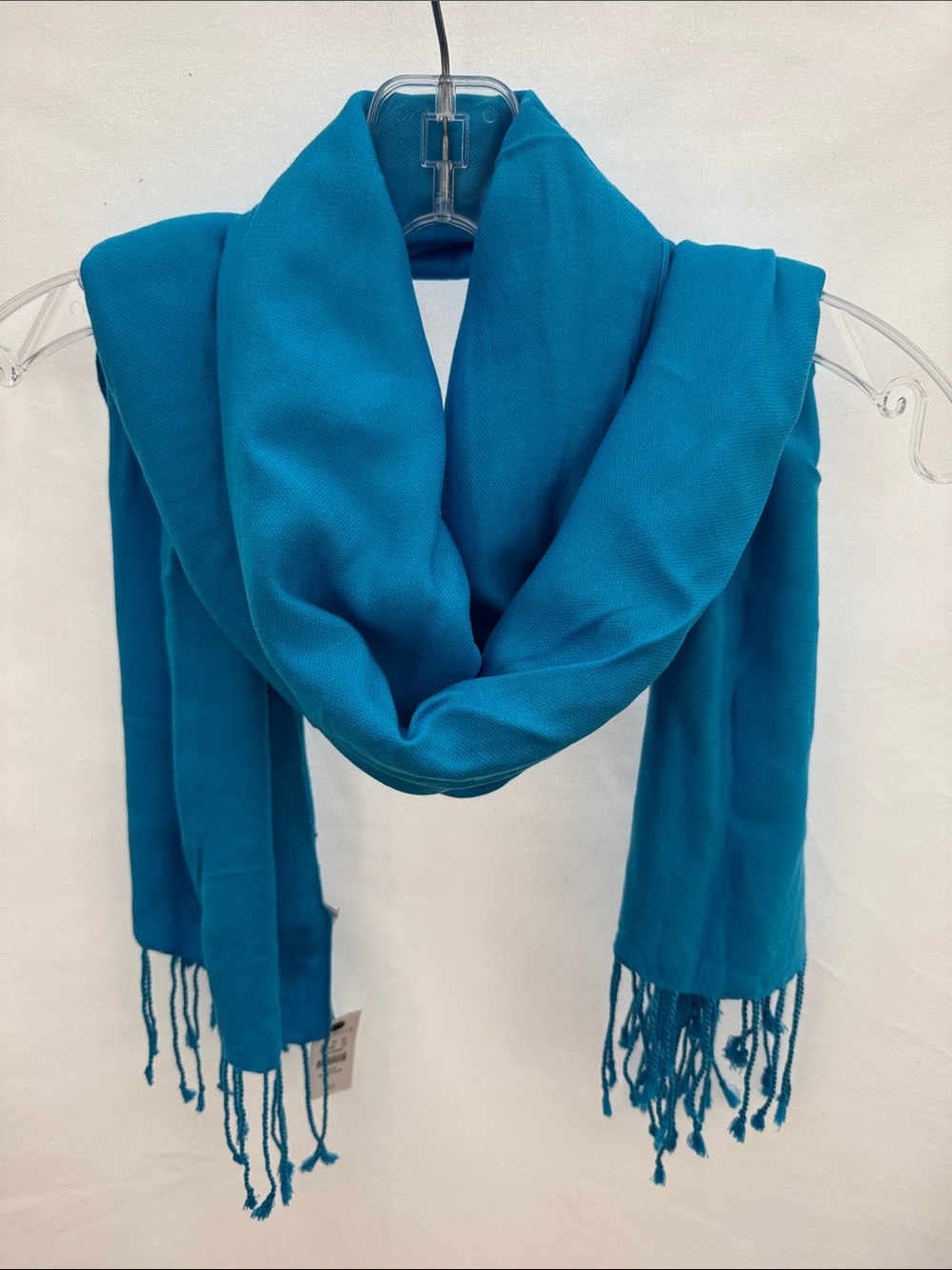Talbots Teal Scarf with Fringe